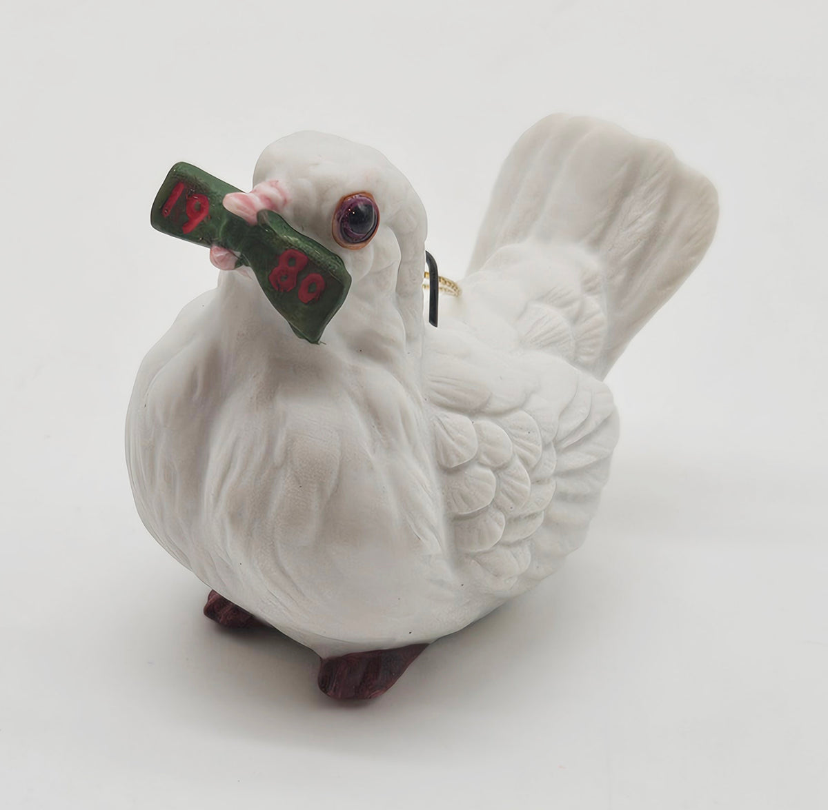 Dave Grossman – “White Porcelain Dove Ornament” — ornament view