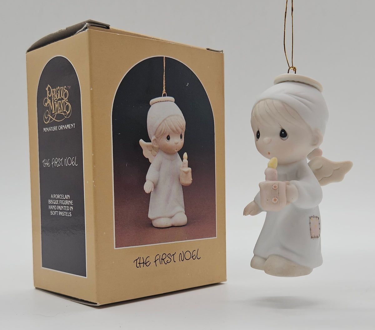 1982 The First Noel (Boy Angel with Candle) E-2367 — ornament with retail box