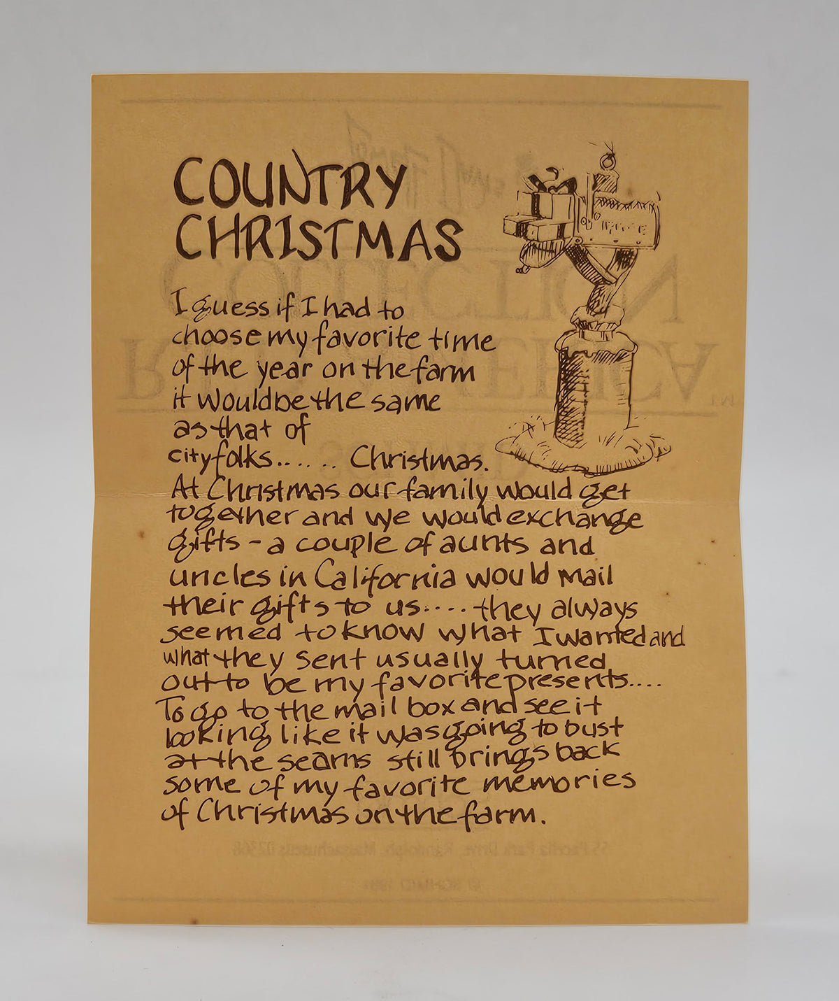 Schmid – “Lowell Davis Country Christmas Mailbox” — original packaging