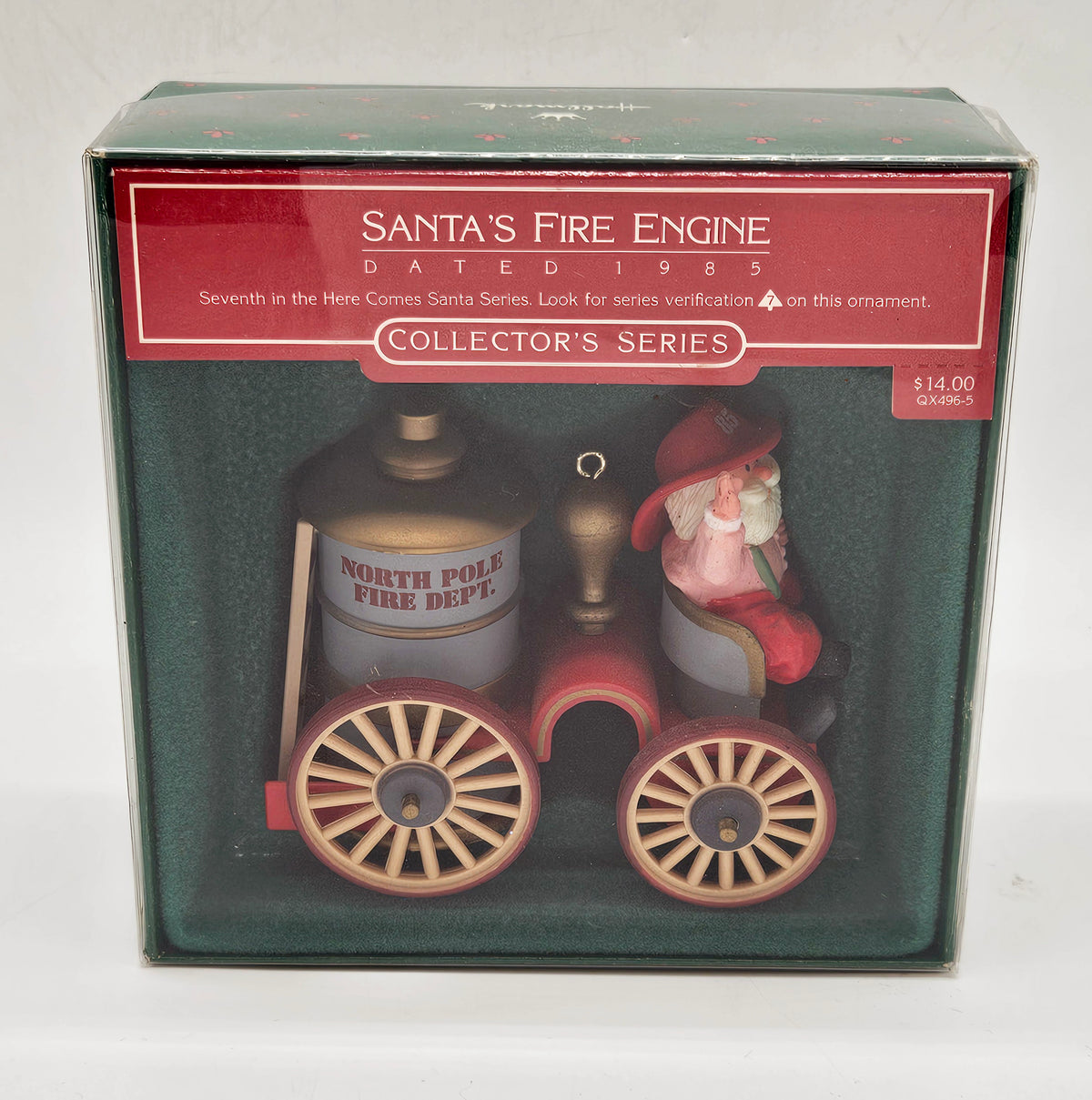1985 Hallmark Keepsake Santa’s Fire Engine – box