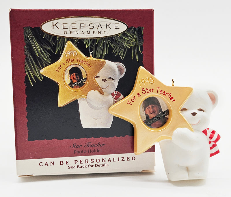 1993 For a Star Teacher Photo Holder — ornament and retail box