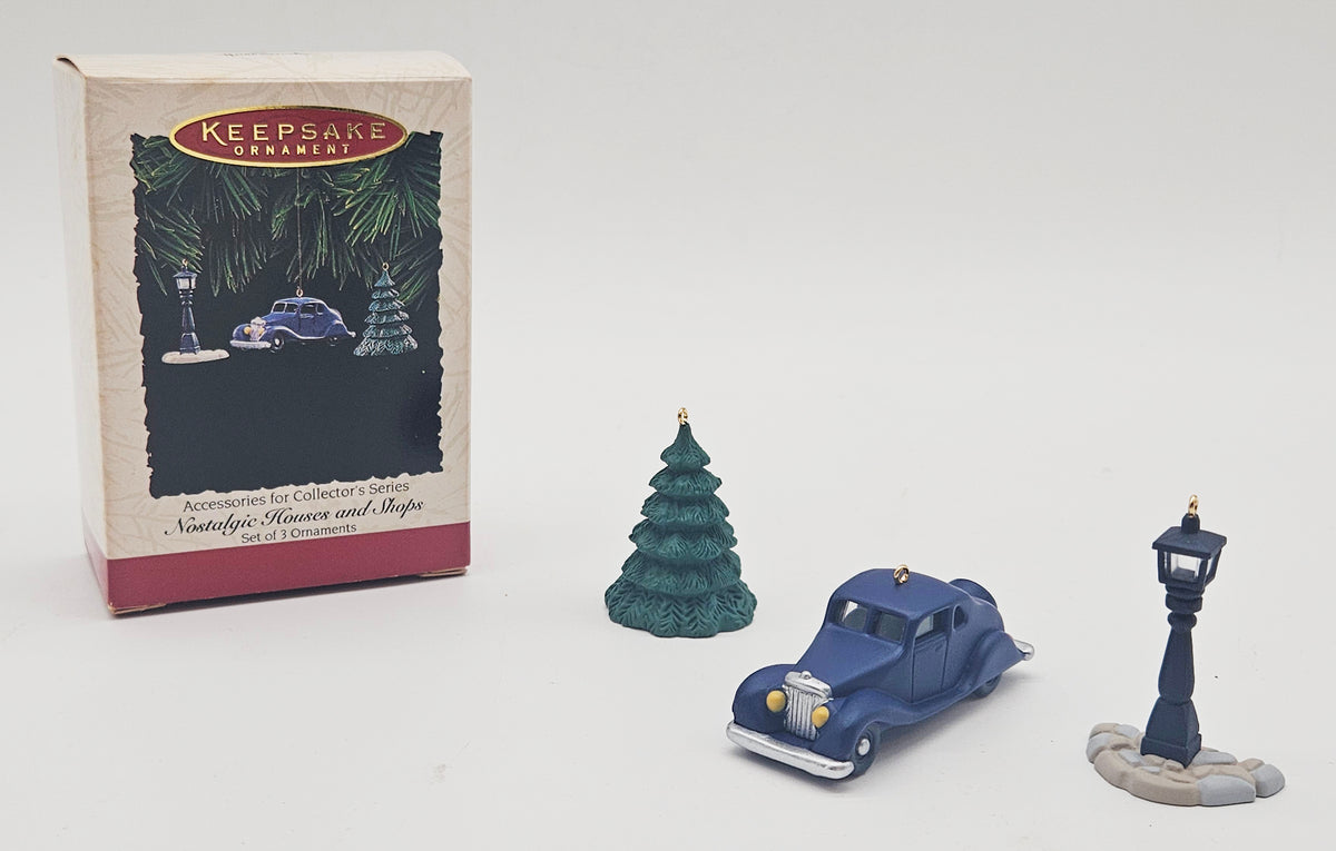 Hallmark Keepsake – “Nostalgic Houses & Shops Accessories Set of 3” — with original box