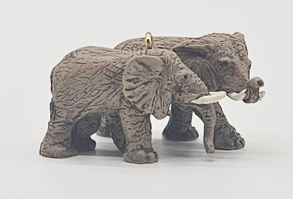 Hallmark Keepsake – “Miniature Noah's Ark African Elephants” — ornament view