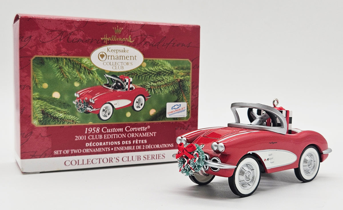 2001 Hallmark Keepsake 1958 Custom Corvette (QXC4505) — with box and car