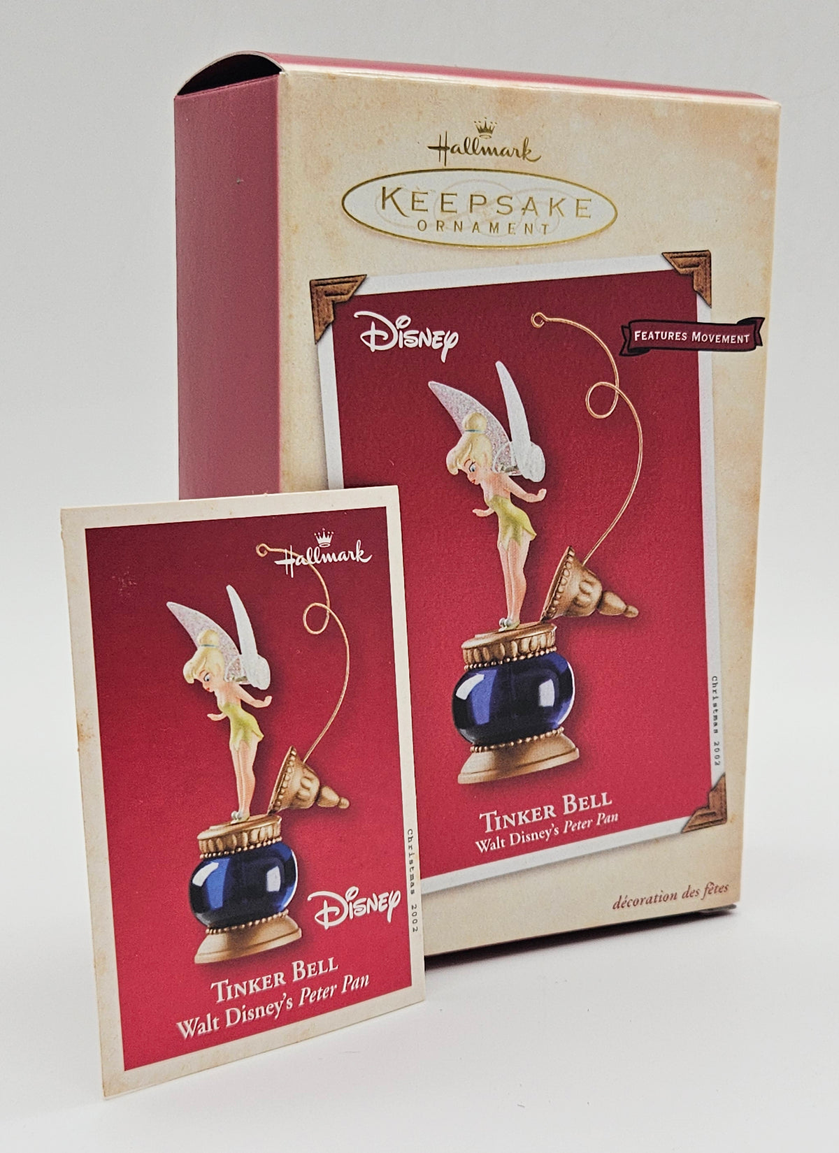 2002 Hallmark Keepsake Tinker Bell (QXD4943) — box and memory card