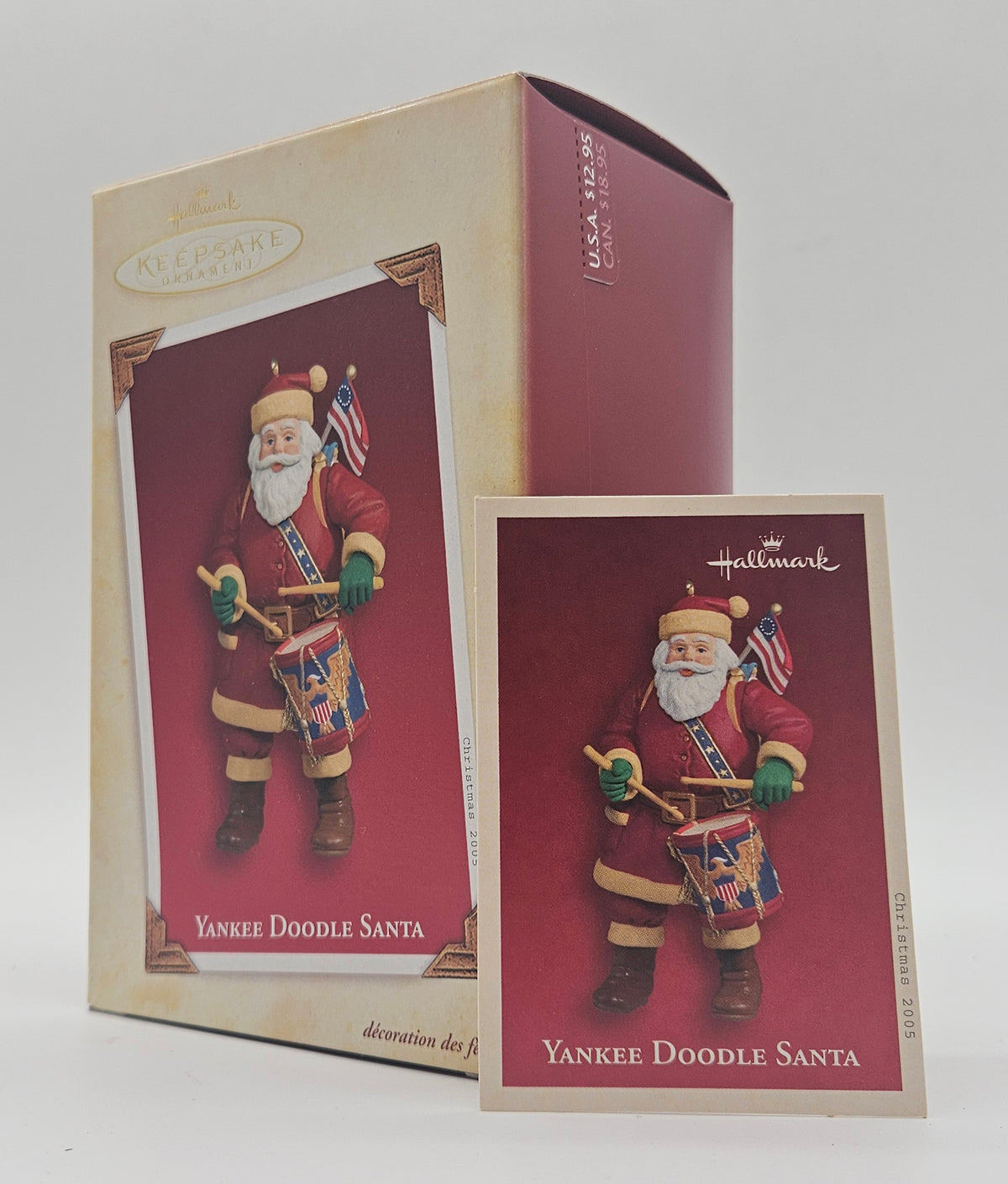 2005 Hallmark Keepsake Yankee Doodle Santa – box and memory card
