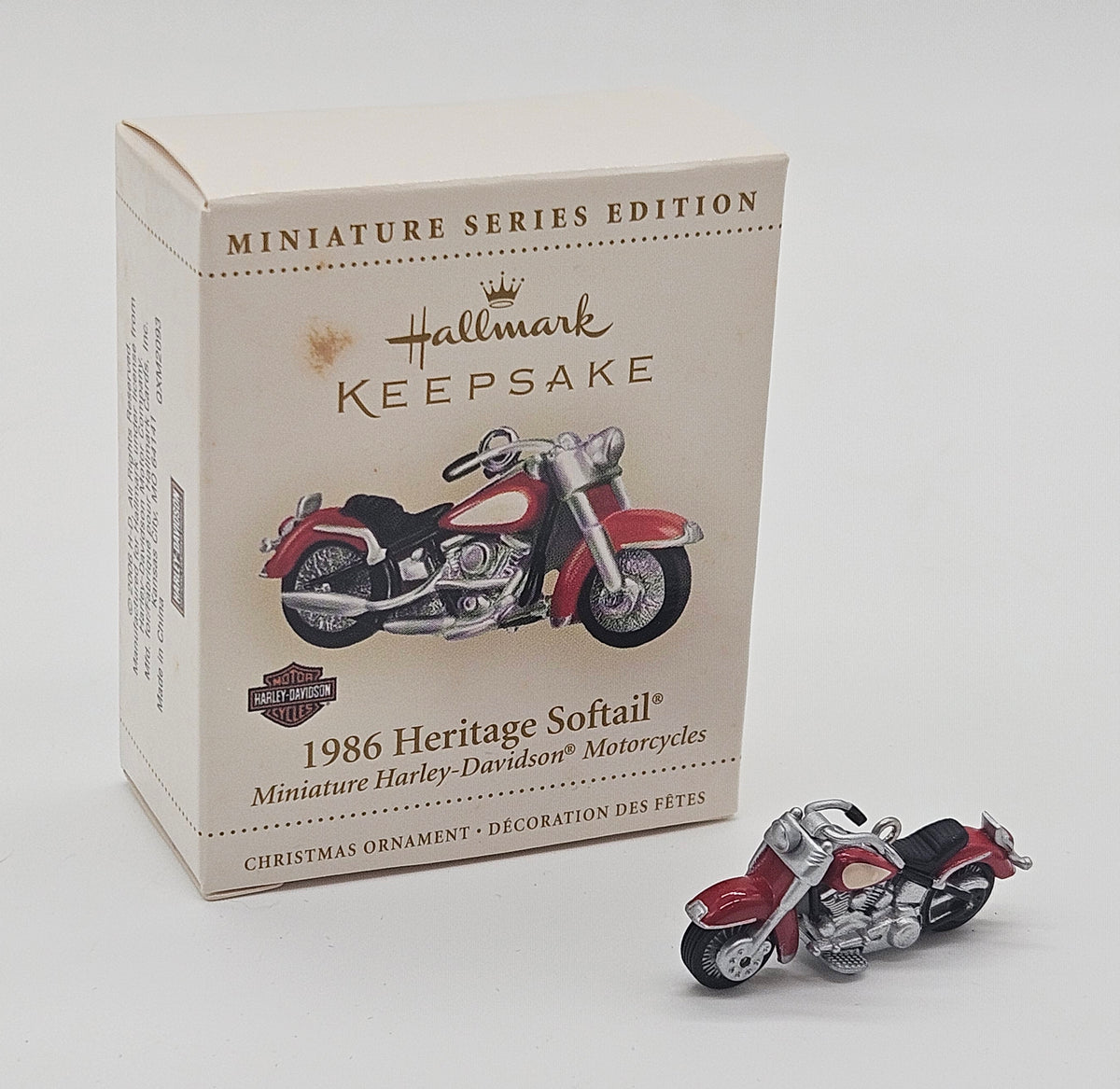 Hallmark Keepsake – “Miniature Harley Davidson Heritage Softail” — with original box