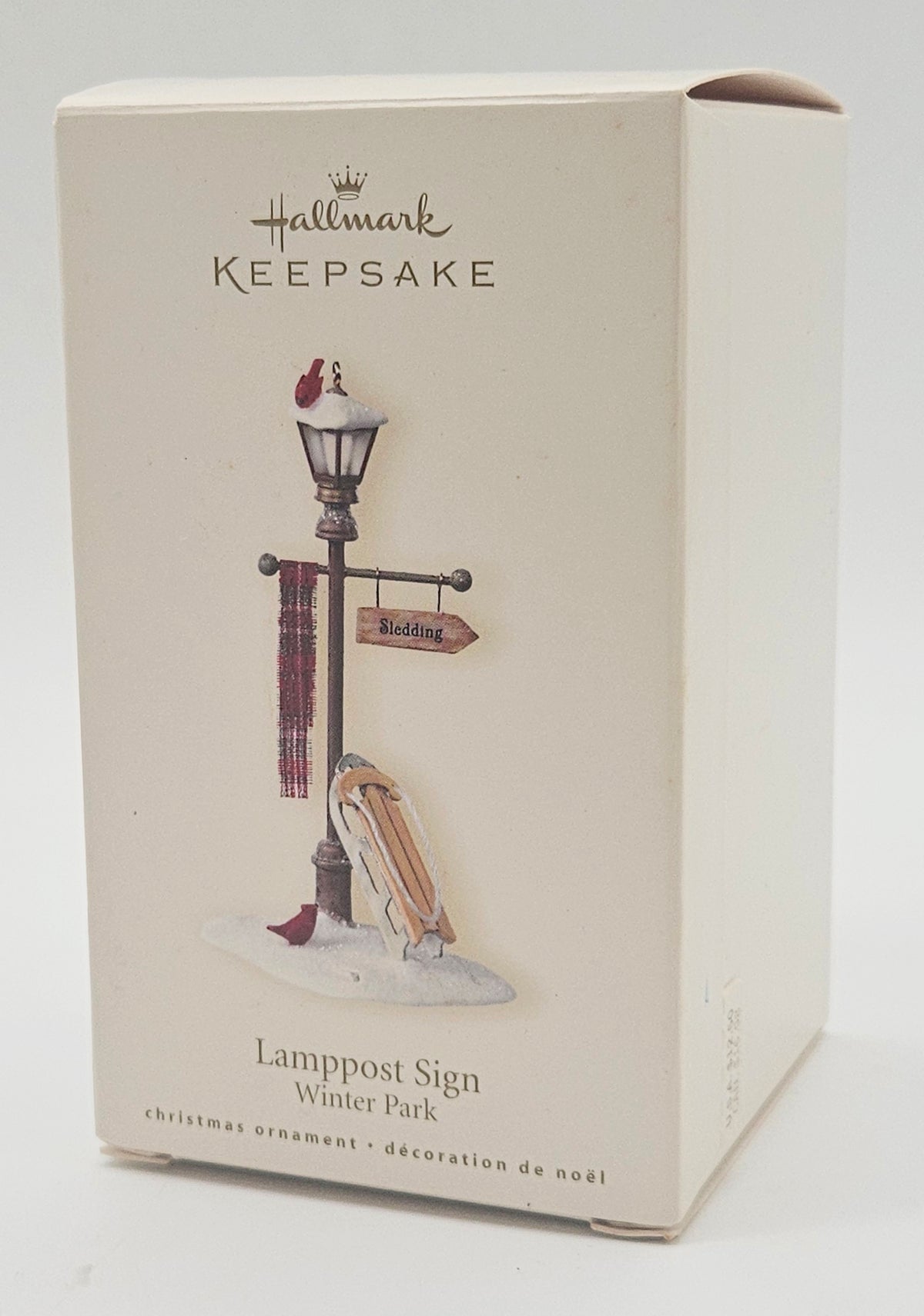 Hallmark Keepsake – “Winter Park Lamppost Sign” — original packaging