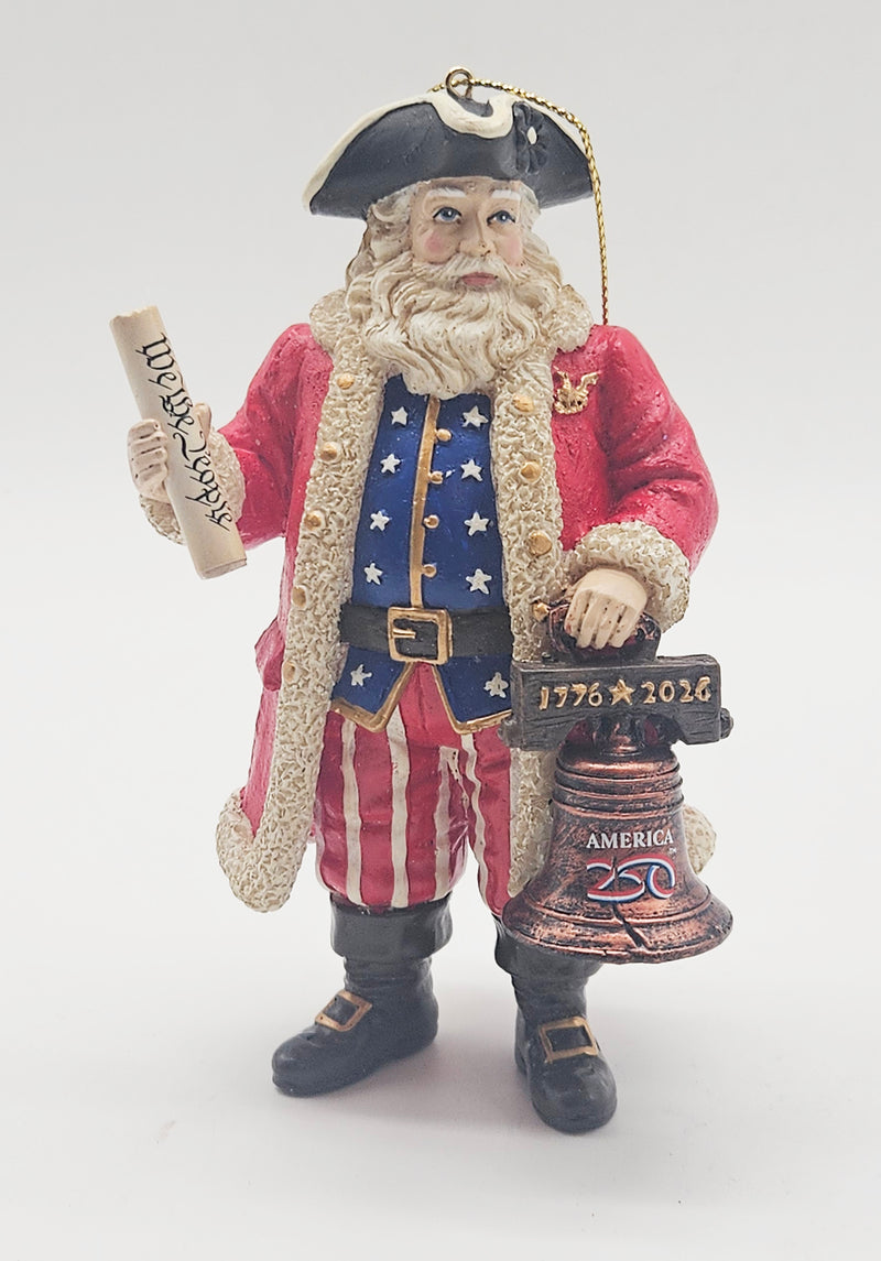 Kurt S. Adler – “America 250 American Santa” – Damaged — ornament view