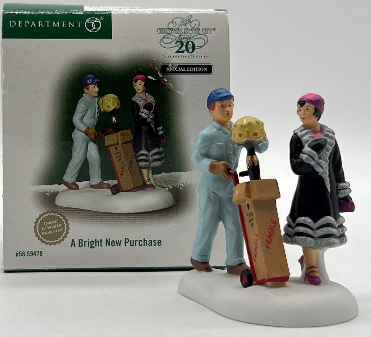 Dept 56- Christmas in the City "A Bright New Purchase"