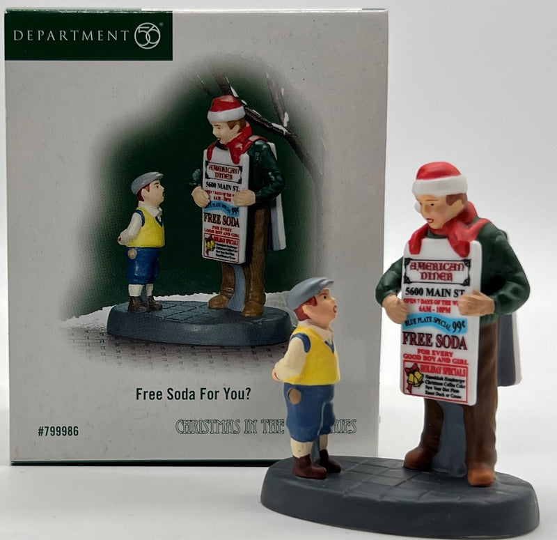 Dept 56- Christmas in the City "Free Soda for You?"