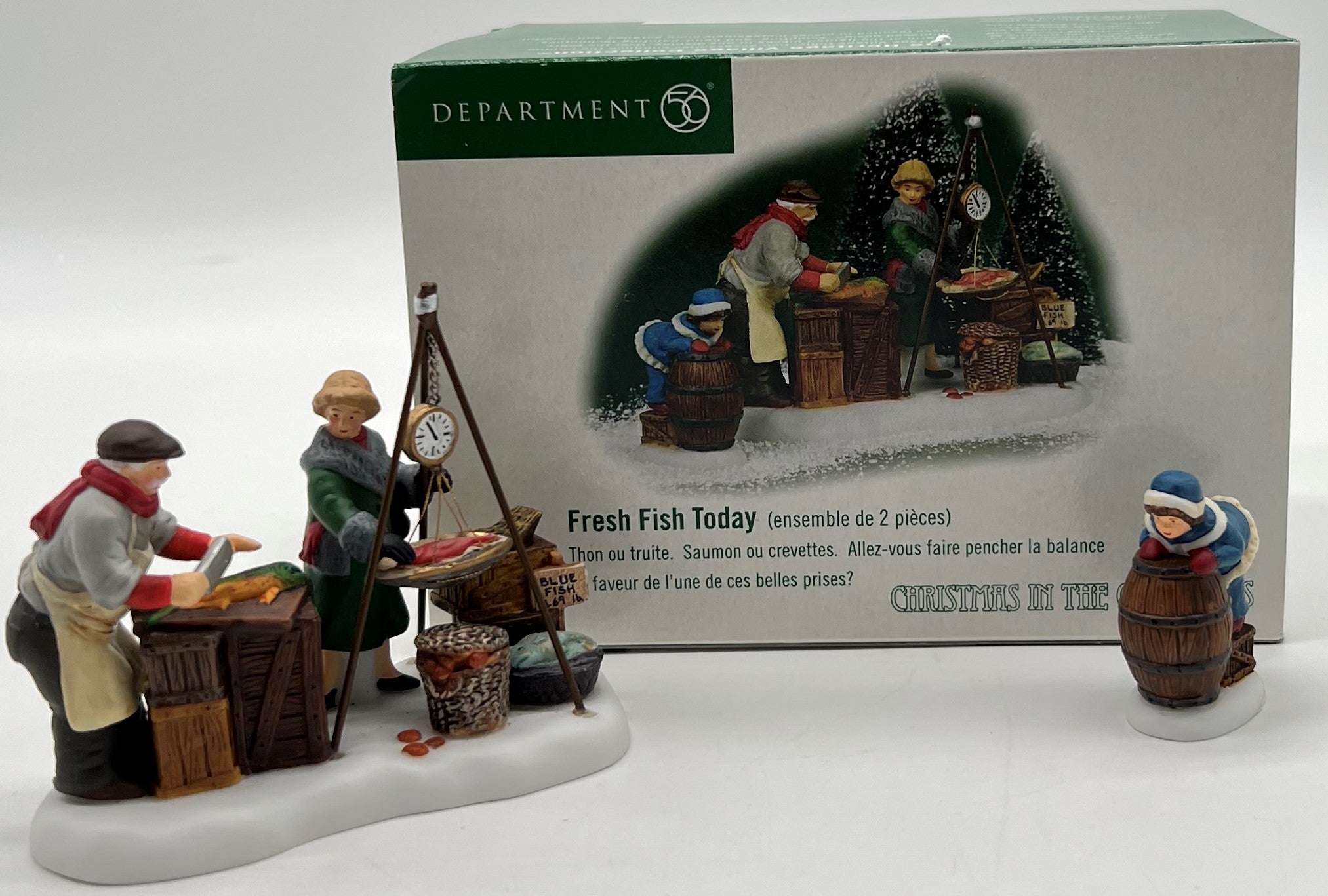 dept.56 accessories fish Dept 56- Christmas in the City "Fresh Fish Today" accessory l Retired Department 56 figurines