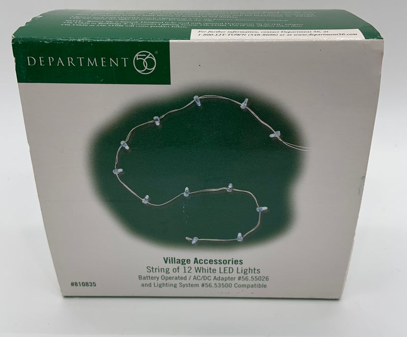 Dept 56- Village Accessories "String of 12 white LED lights"