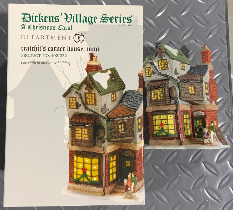 Dept 56- Dickens' Village "Cratchit's corner House, Mini" lit ornament
