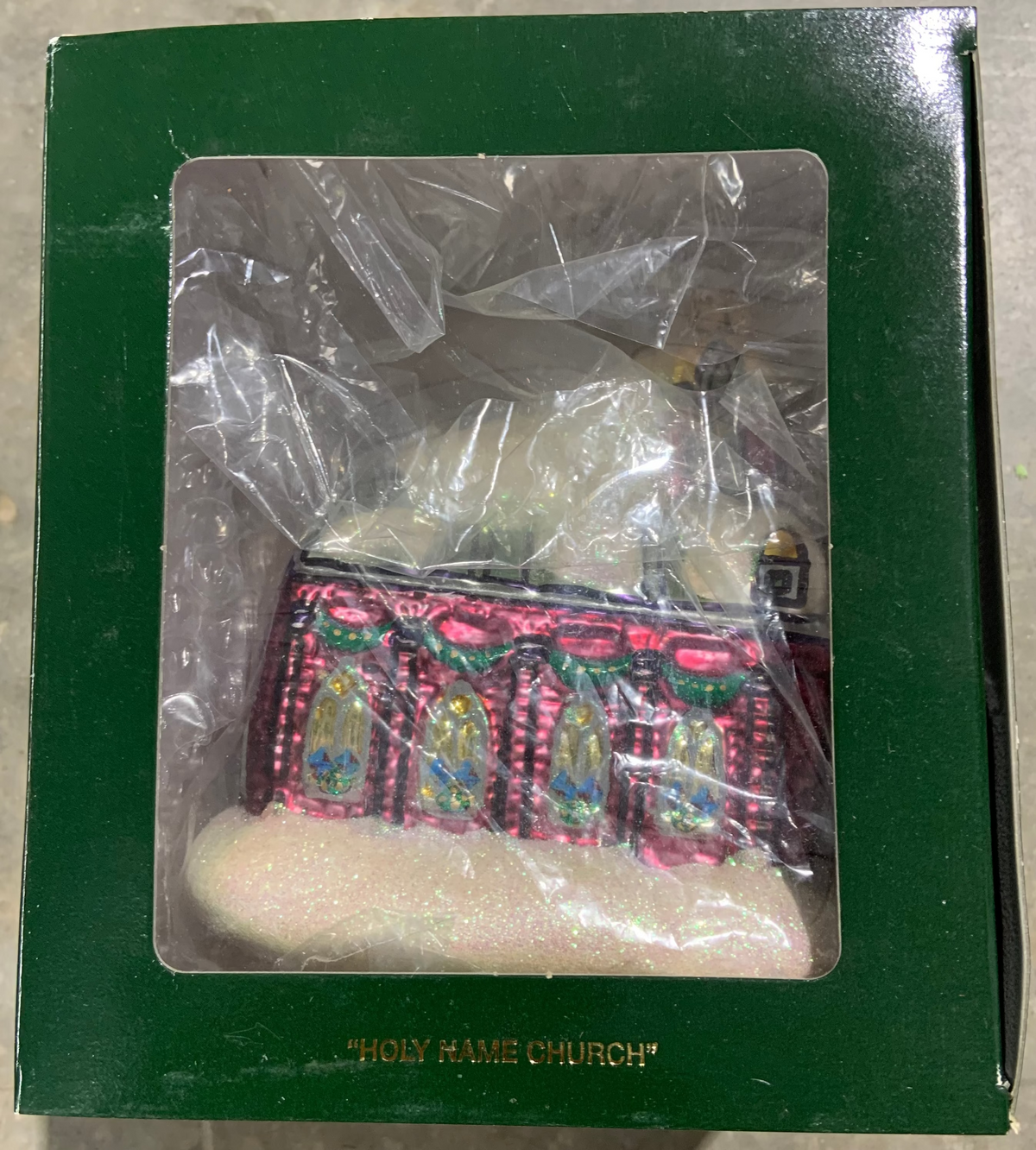 Department 56- Christmas in the City "Holy Name Church" Mercury Glass ornament