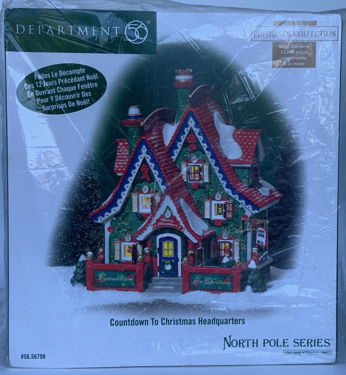 Retired Department 56- North Pole Series "Countdown to Christmas Headquarters"