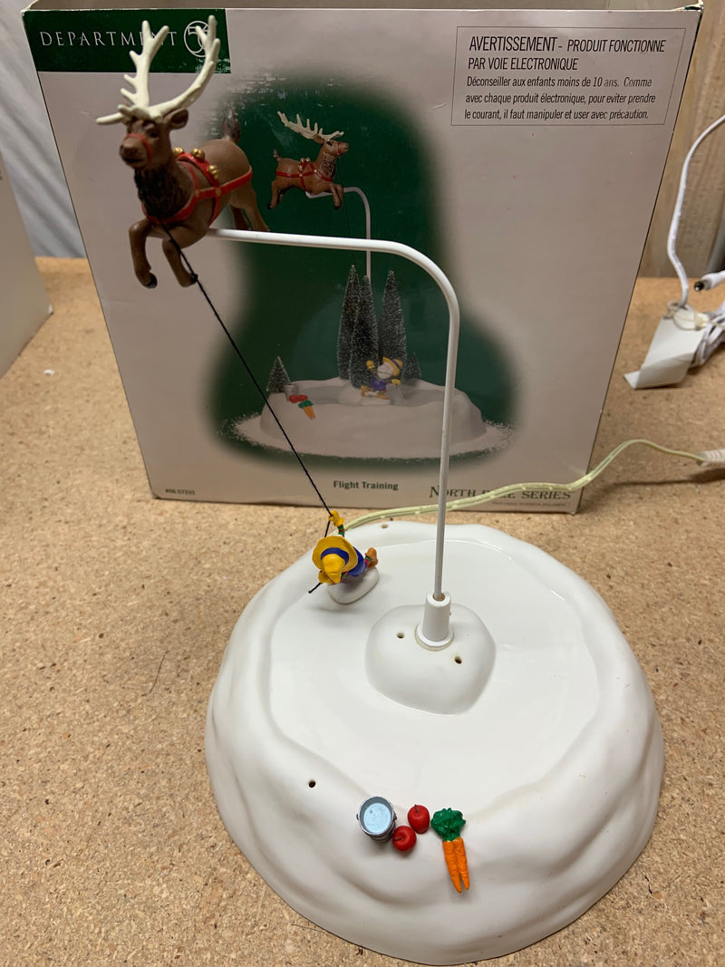 Dept 56- North Pole Series- "Flight Training" animated accessory