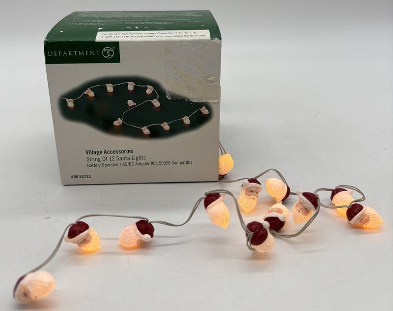 Dept 56- Village Accessories "String of 12 Santa Lights" accessory