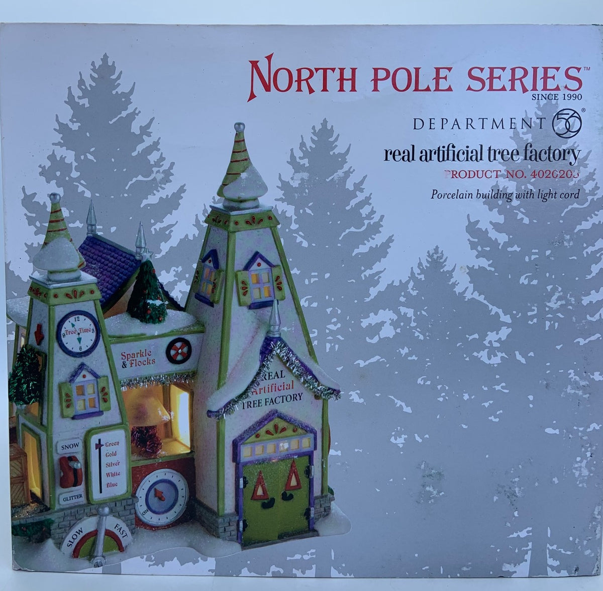 Retired Department 56- North Pole Series "Real Artificial Tree Factory"