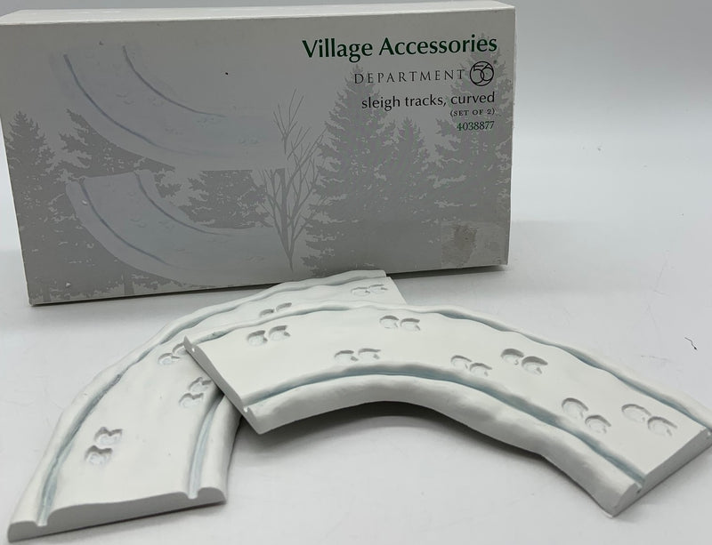 Dept 56- Village Accessories "Sleigh Tracks Curved" accessory