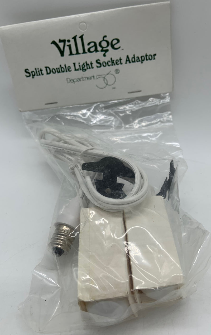 Dept 56- Village Accessories "Split Double Light Socket Adapter" NEW accessory