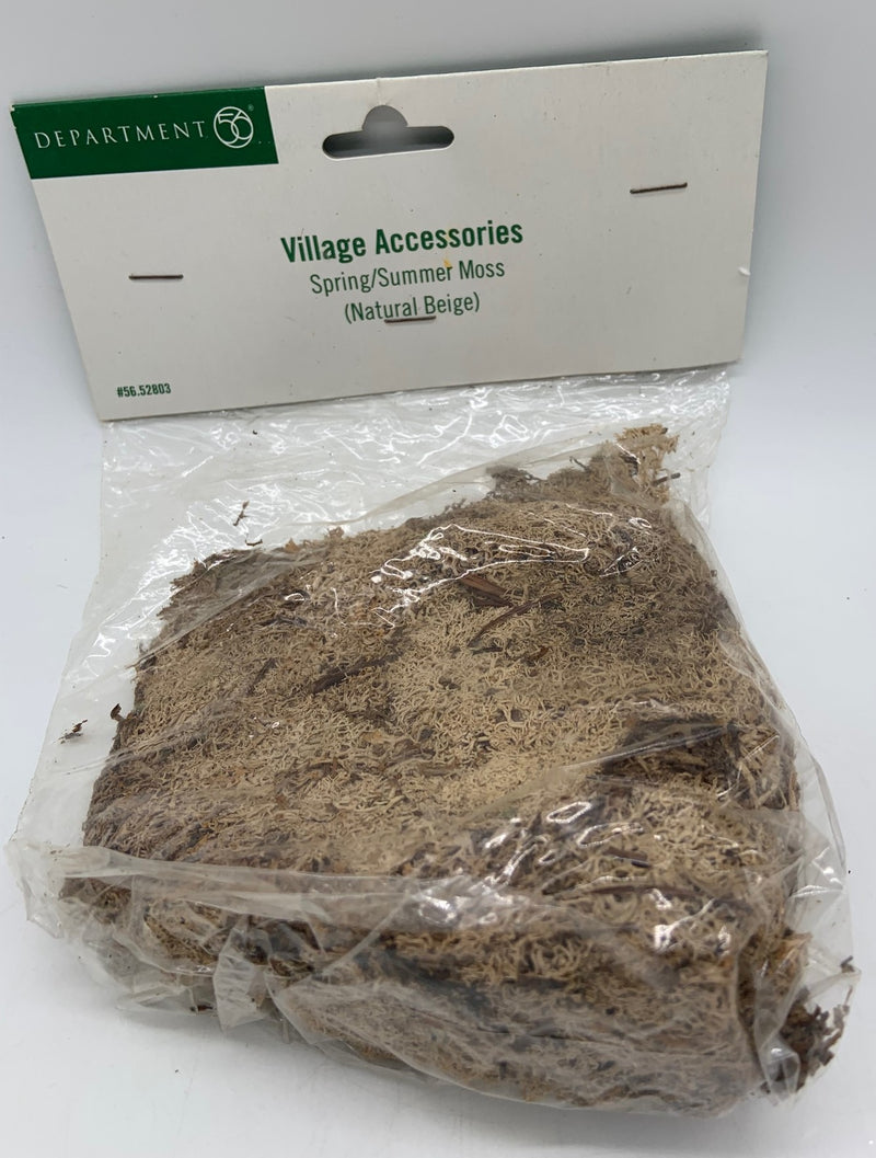 Dept 56- Village Accessories "Spring/Summer Moss" Natural Beige