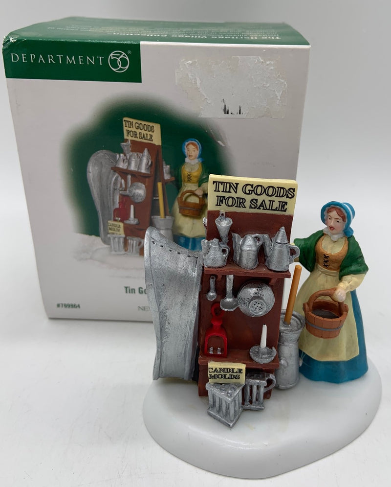 Dept 56- New England Village Series "Tin Goods for Sale" accessory