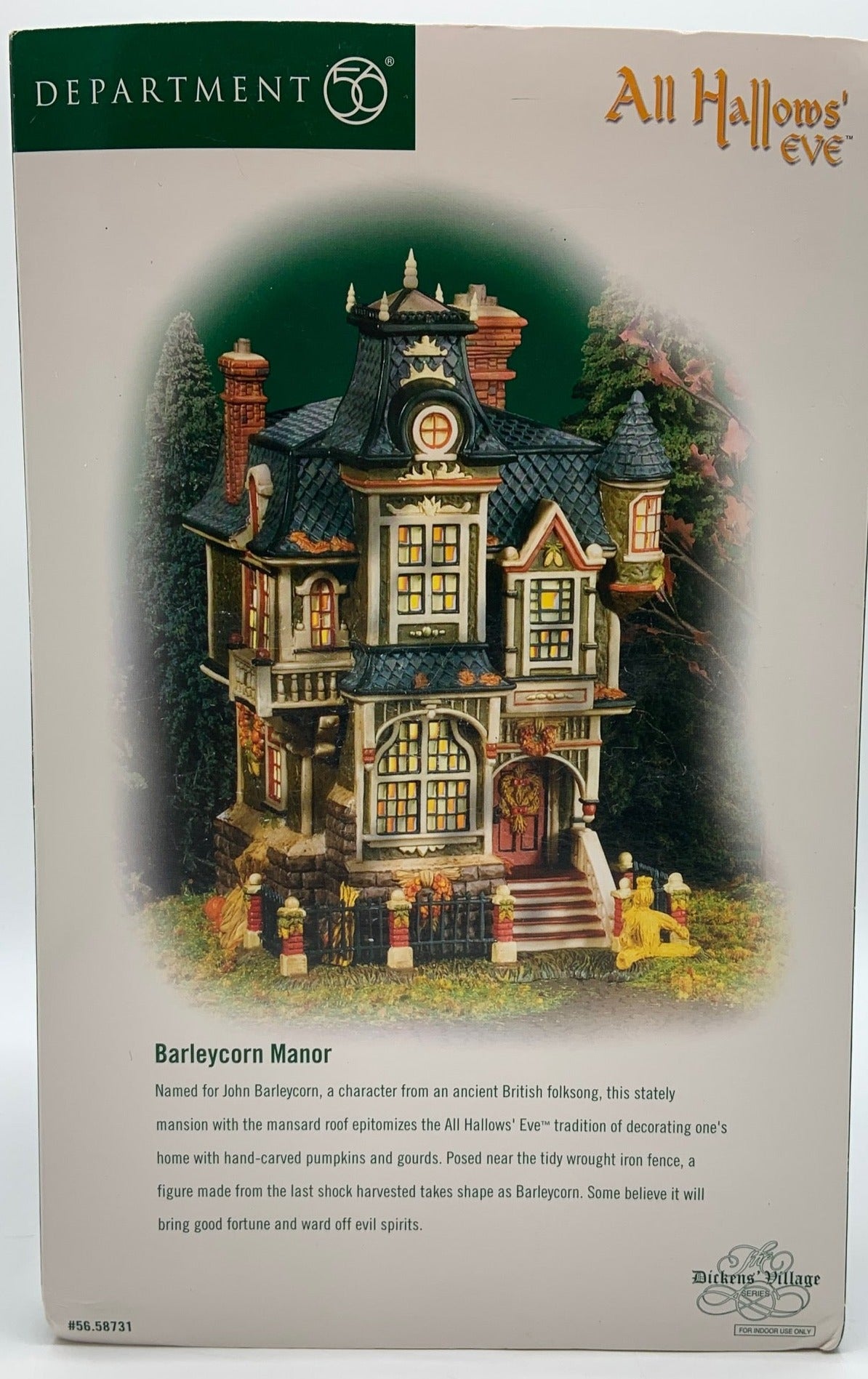 Department 56- Dickens' Village All Hallows Eve "Barleycorn Manor"