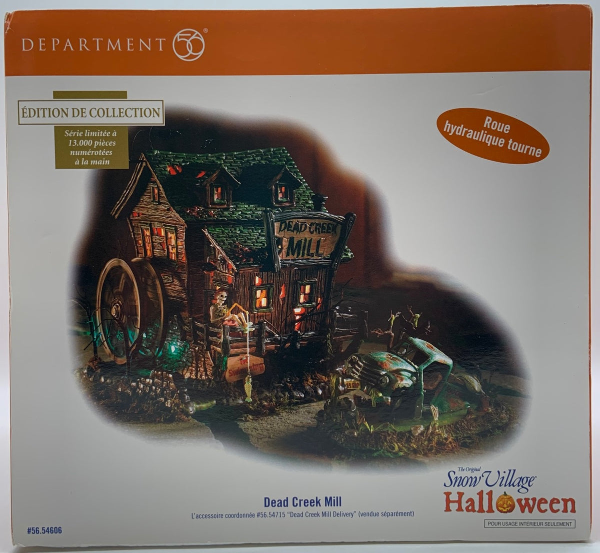 Department 56- Snow Village Halloween "Dead Creek Mill"