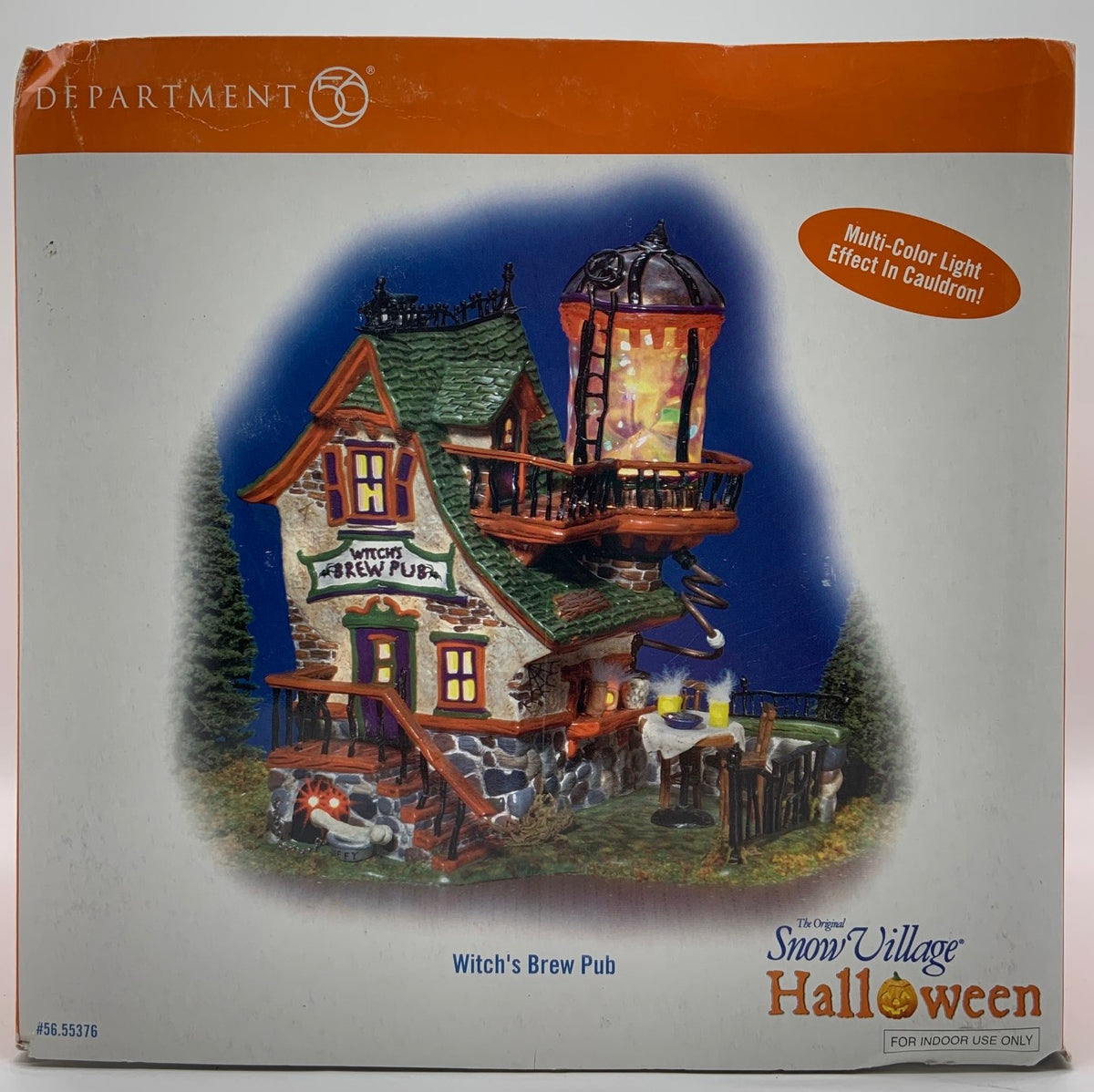 Retired Department 56- Snow Village Halloween "Witch's Brew Pub"