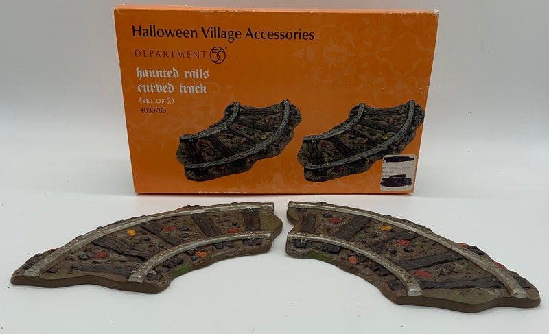 Department 56- SV Halloween "Haunted Rails Curved Track" accessory