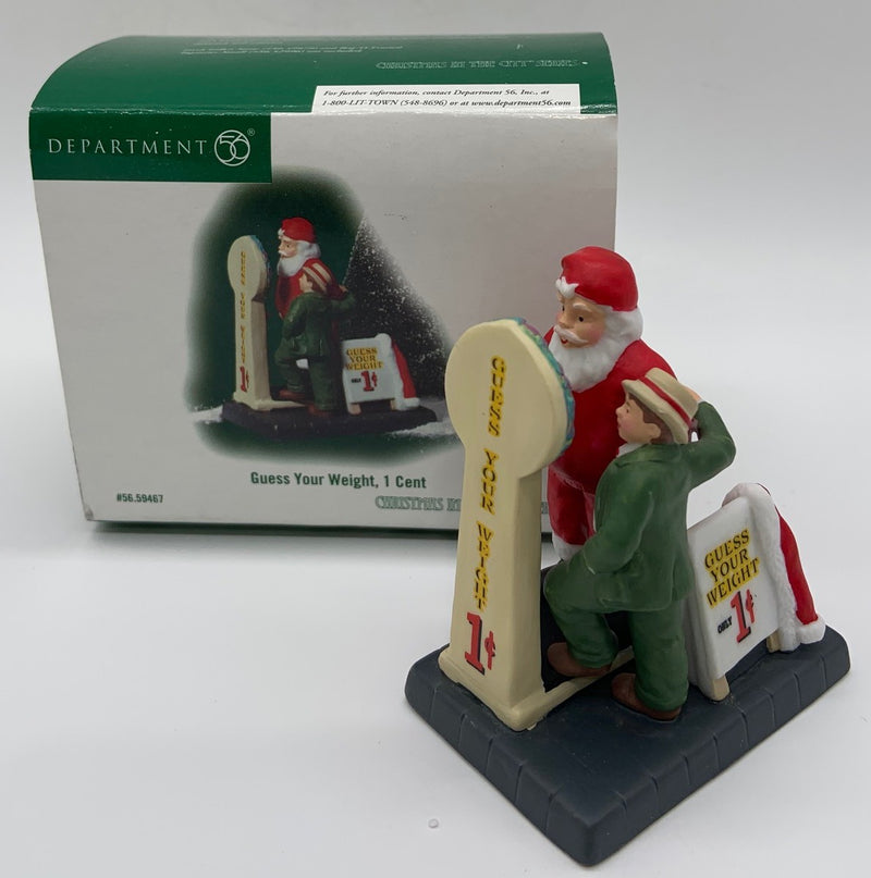 Dept 56- Christmas in the City "Guess Your Weight, 1 cent" accessory
