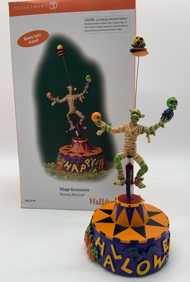 Dept 56- Snow Village Halloween "Mummy Mischief" animated accessory