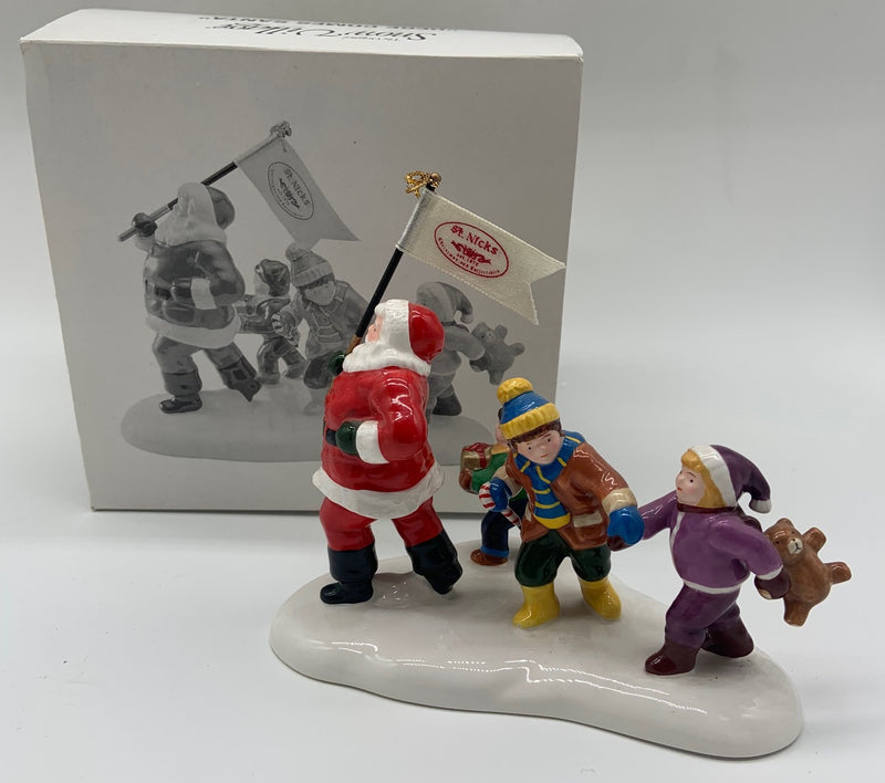 Dept 56- Snow Village "Here Comes Santa- St. Nick's" accessory