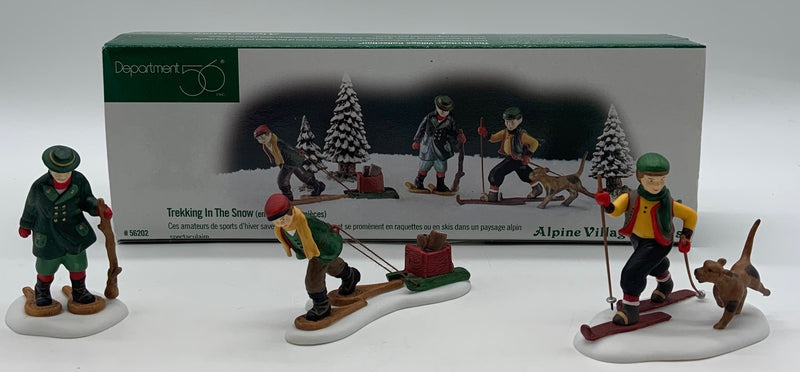 Dept 56- Alpine Village "Trekking in the Snow" accessory