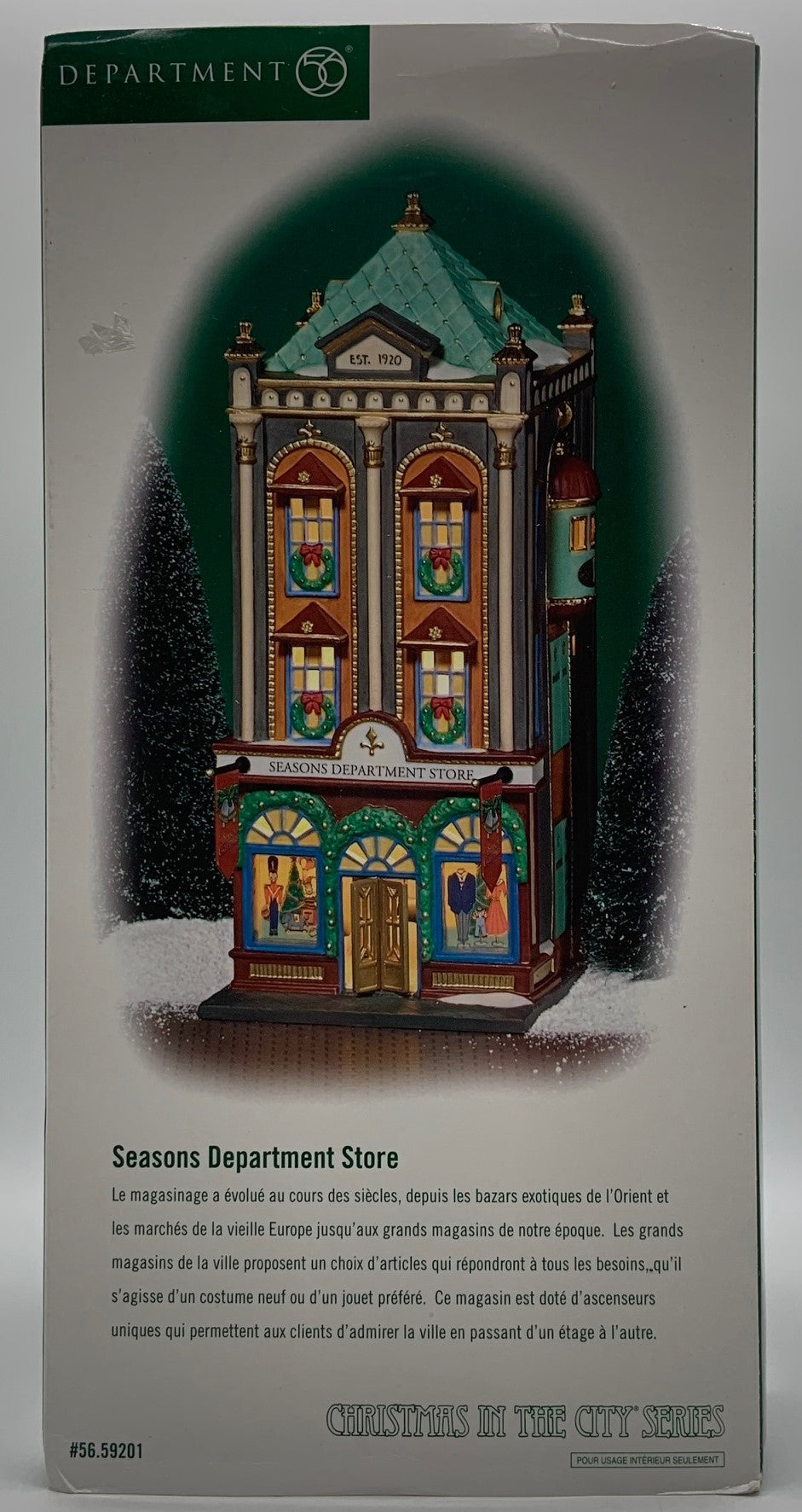 Department 56- Christmas in the City "Seasons Department Store"