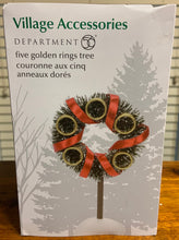Load image into Gallery viewer, Dept 56- Dickens Village "Five Golden Rings" Tree accessory NEW