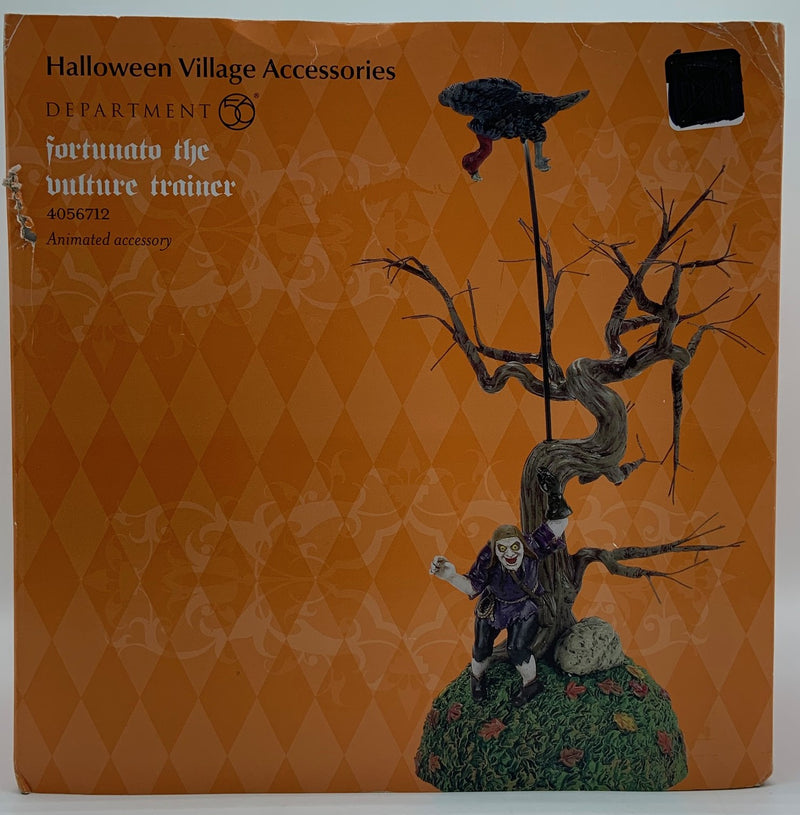 Dept 56- SV Halloween "Fortunato the Vulture Trainer" animated accessory