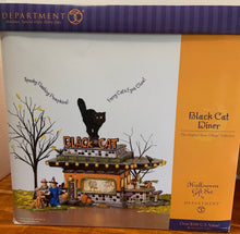 Load image into Gallery viewer, Department 56 Snow Village Halloween Black Cat Diner Gift Set