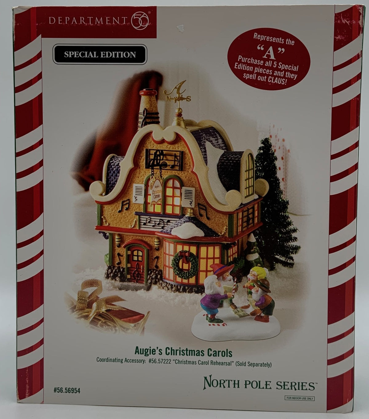 Retired Department 56- North Pole Series "Augie's Christmas Carols"