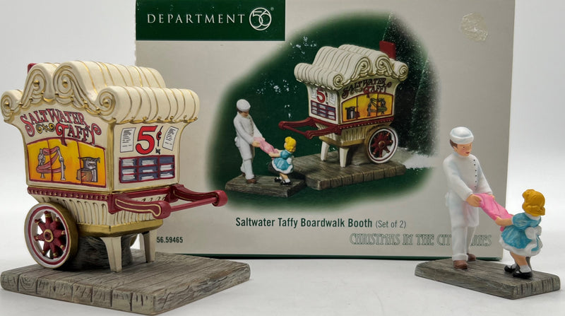 Dept 56- Christmas in the City "Saltwater Taffy Boardwalk Booth"