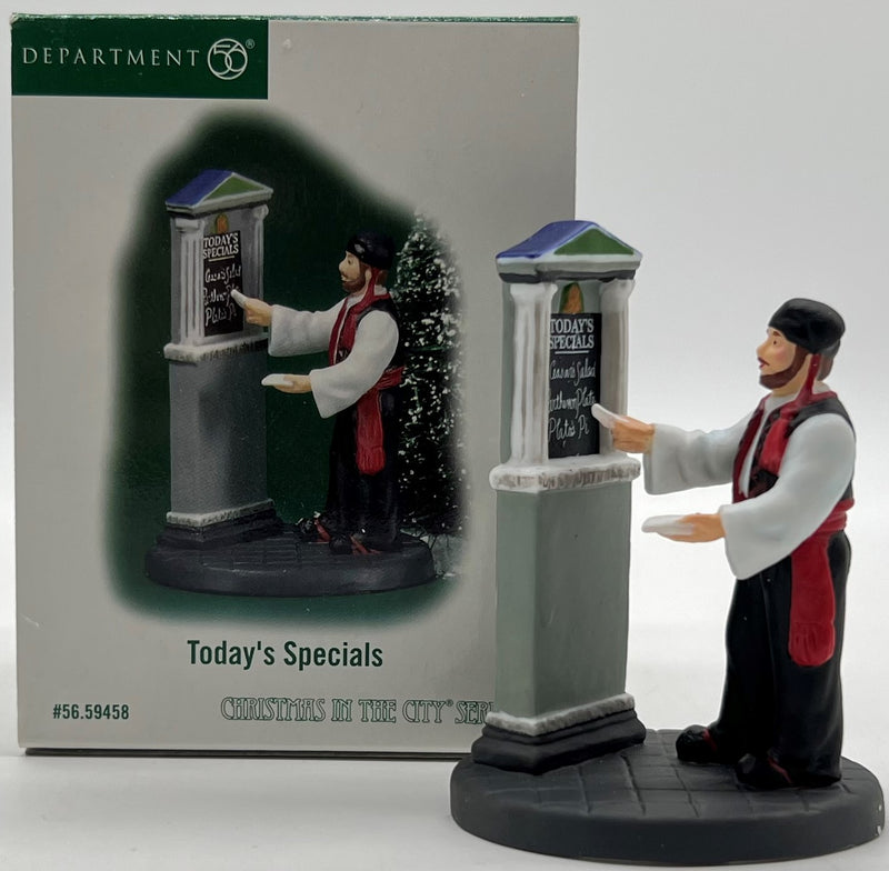 Dept 56- Christmas in the City "Today's Specials"