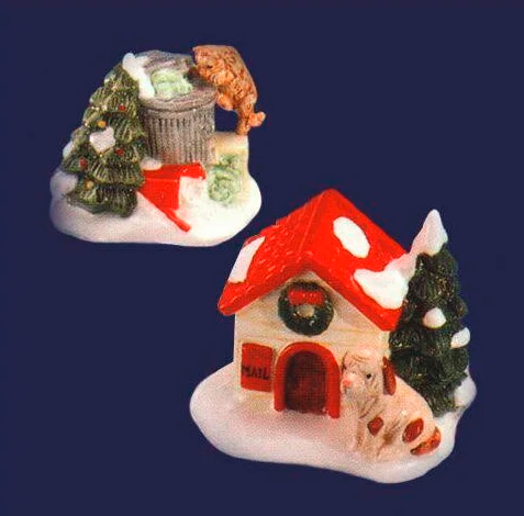 Dept 56 Snow Village Cat and Dog