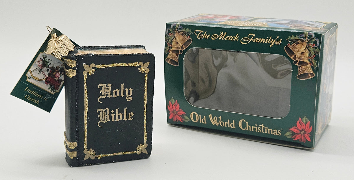 Old World Christmas – “Bible Black” — with original box