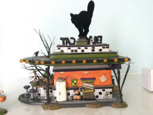 Load image into Gallery viewer, Department 56 Snow Village Halloween Black Cat Diner side