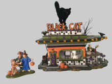 Load image into Gallery viewer, Retired Dept 56 Snow Village Halloween Black Cat Diner