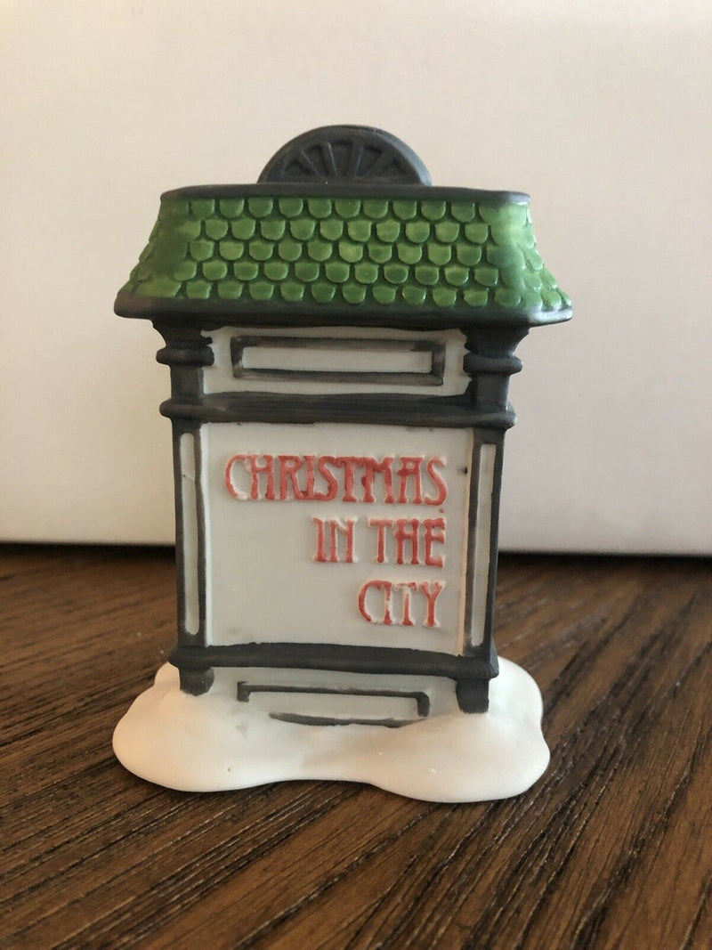 Department 56 CIC Christmas in the City Village Sign