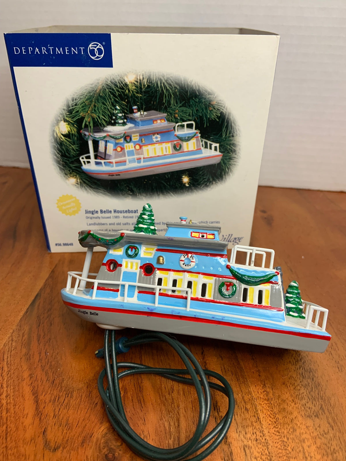 Dept 56- Snow Village "Jingle Belle Houseboat" Ornament