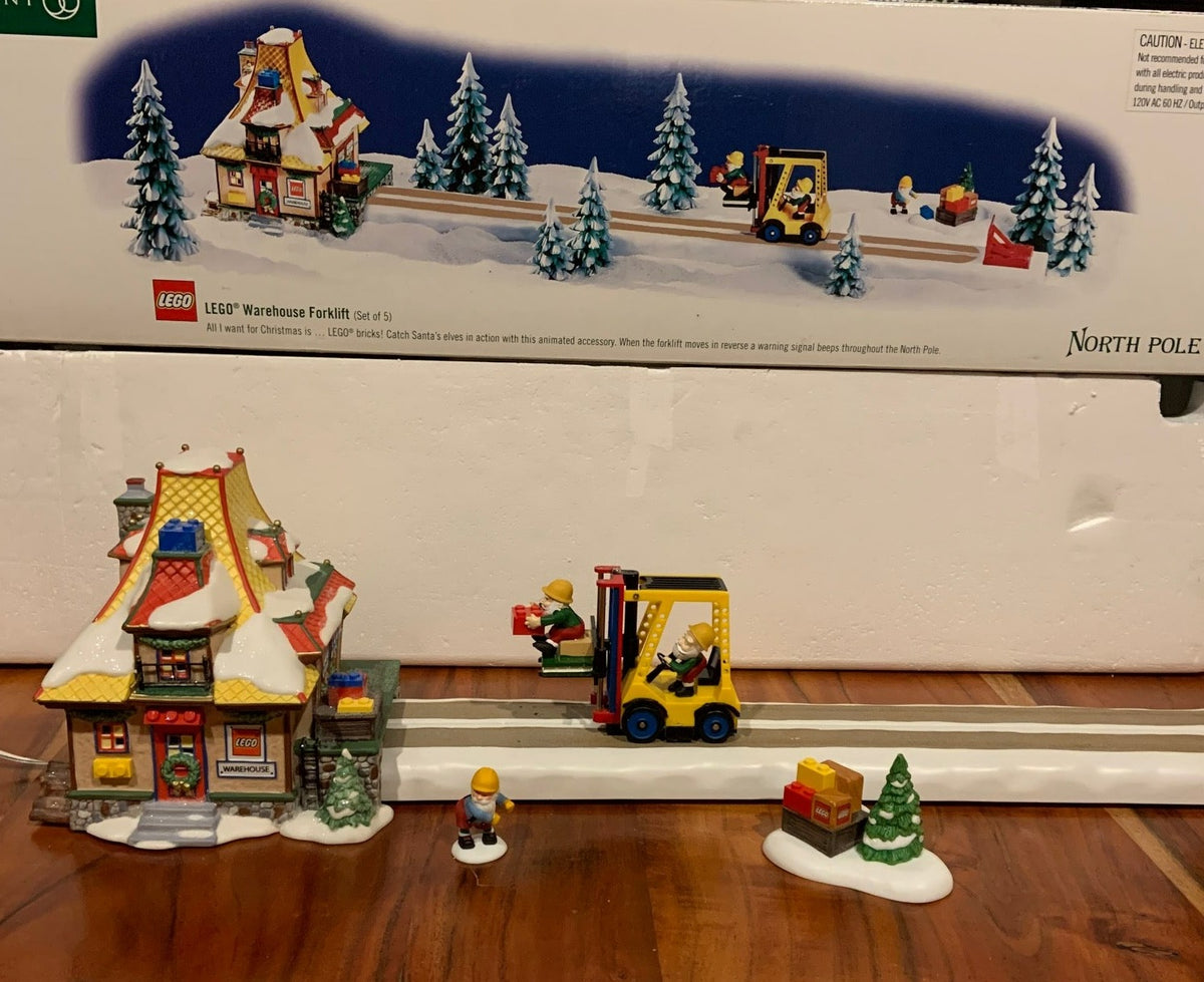 Dept 56- North Pole "Lego Warehouse Forklift"