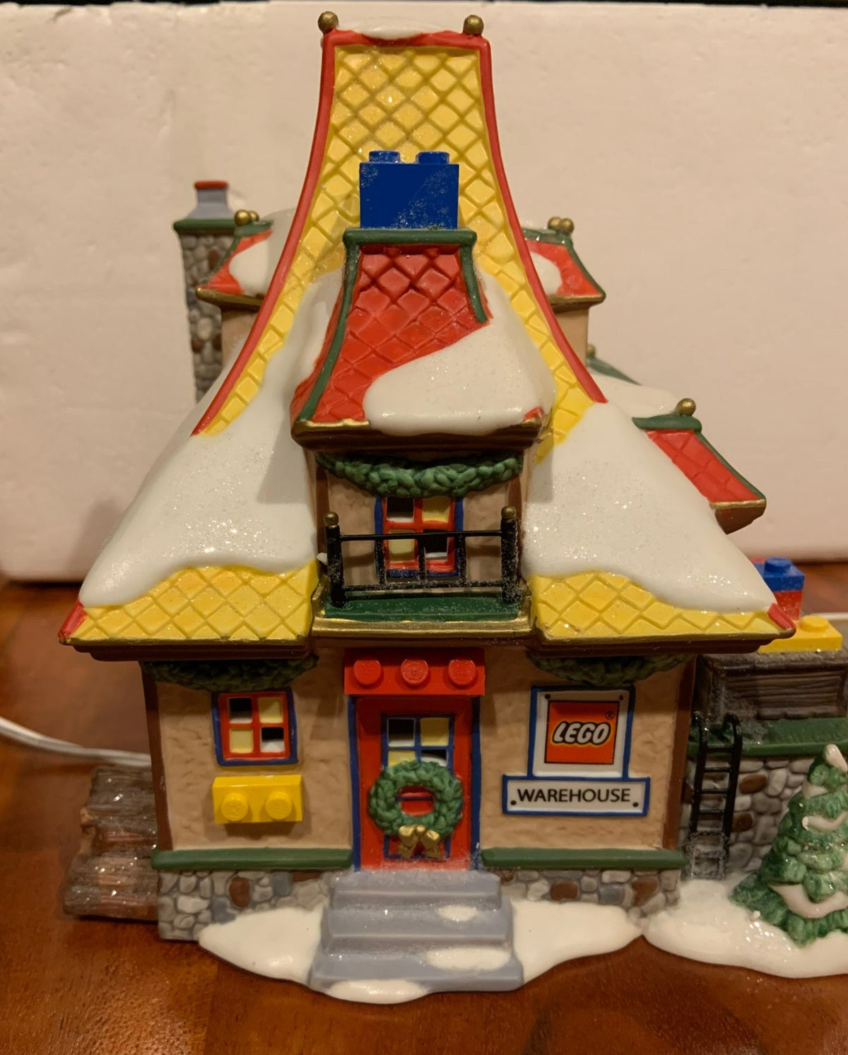 Retired Department 56- North Pole "Lego Warehouse Forklift"